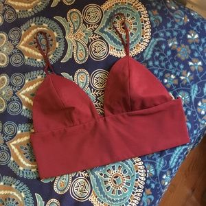 Out From Under Maroon crop top